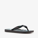 Copacabana kinder teenslippers zwart met zeilboot