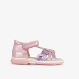 Leren meisjes sandalen metallic roze