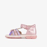 Leren meisjes sandalen metallic roze
