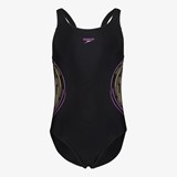 Speedo meisjes badpak zwart paars