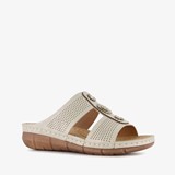 Natuform dames slippers met sleehak beige