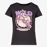 TwoDay meisjes T-shirt met kat zwart