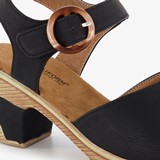 Dames sandalen met hak zwart