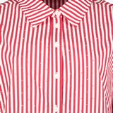 Gestreepte dames blouse rood wit