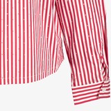 Gestreepte dames blouse rood wit