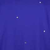 Oversized dames T-shirt met strass blauw