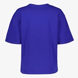 Oversized dames T-shirt met strass blauw