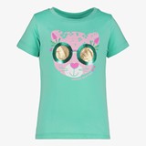 TwoDay meisjes T-shirt met panter blauw groen