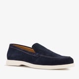 Van Beers suede heren instappers donkerblauw
