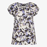 TwoDay dames T-shirt met print wit paars