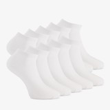 10 paar witte sneakersokken
