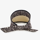 Dames zonneklep beige zwart