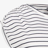 Dames T-shirt gestreept wit blauw