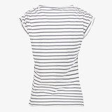 Dames T-shirt gestreept wit blauw