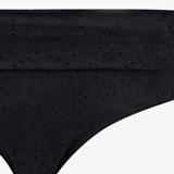 Dames overslag bikinibroekje broderie zwart