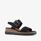 Nova dames sandalen met sleehak zwart