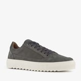 Van Beers leren heren sneakers antraciet