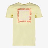 Unsigned heren T-shirt met tekst geel