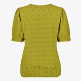 Dames top met broderie groen