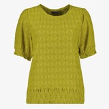 Dames top met broderie groen