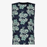 Unsigned heren singlet met botanische print blauw