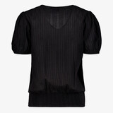 Dames T-shirt met boord zwart