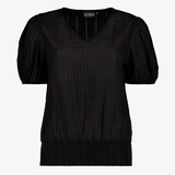 TwoDay dames T-shirt met boord zwart