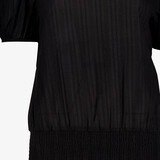 Dames T-shirt met boord zwart