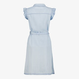 Dames jurk met vlindermouwen lichtblauw