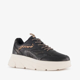 Blue Box dames dad sneakers met dierenprint zwart