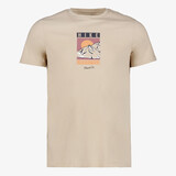 Unsigned heren T-shirt met opdruk beige