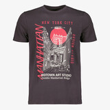 Unsigned heren T-shirt met opdruk van NYC zwart
