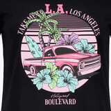 Dames T-shirt met opdruk zwart