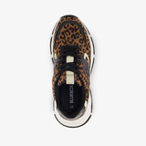 Dames dad sneakers met panterprint zwart