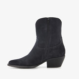 Suede dames western laarzen zwart