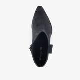 Suede dames western laarzen zwart