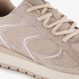 Dames sneakers met glitters taupe