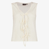 TwoDay dames top met strikjes ecru