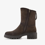 Suède dames boots donkerbruin