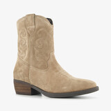 Harper suède dames western boots lichtbruin