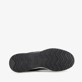 Suede dames sneakers met zebraprint details zwart