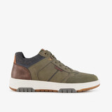 Hoge heren sneakers groen cognac
