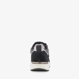 Dames sneakers met slangenprint details zwart