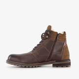 Leren heren veterboots bruin