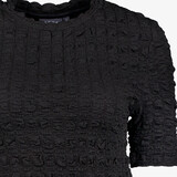 Dames top met structuur zwart