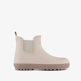 Korte dames regenlaarzen gevoerd beige