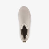 Korte dames regenlaarzen gevoerd beige