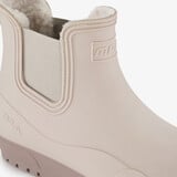 Korte dames regenlaarzen gevoerd beige
