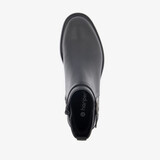 Leren dames enkellaarzen zwart