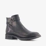 Harper leren dames enkellaarzen zwart